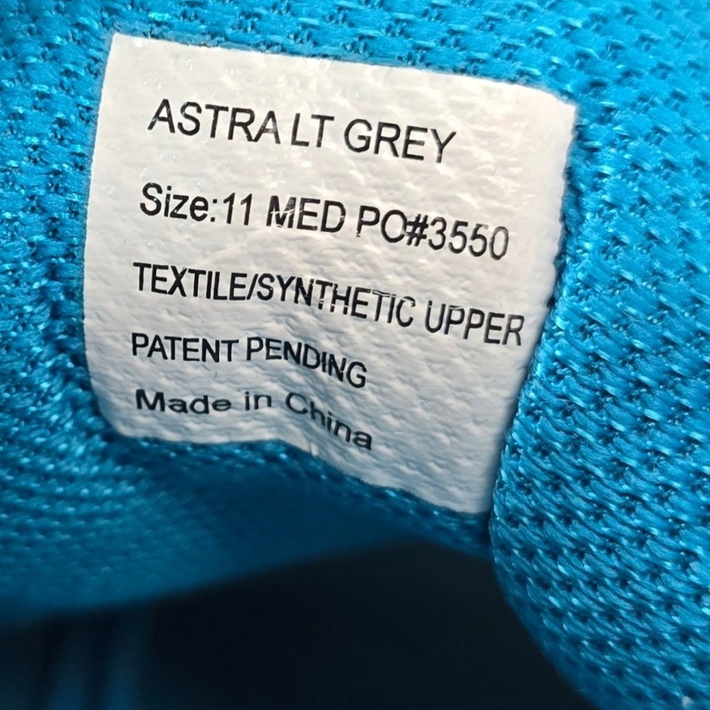 Aero Astra LT Grey Turquoise Blue Vibram Walking Shoes‎ Womens 11 Medium PO 3550 - Picture 5 of 14